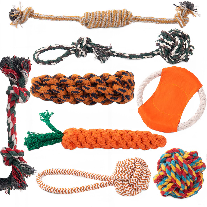 Durable Molar Braid Rope Toys for Dogs Includes Chewable Ropes & Frisbee Combo Pack