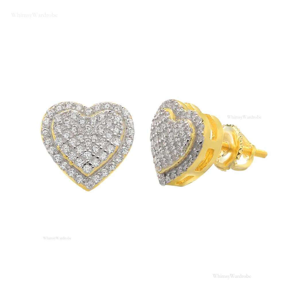 Vvs Quality Sterg Sier Women Moissanite Stud Earring For MenFine Jewelry Screw Back Gra Certificated Iced Out