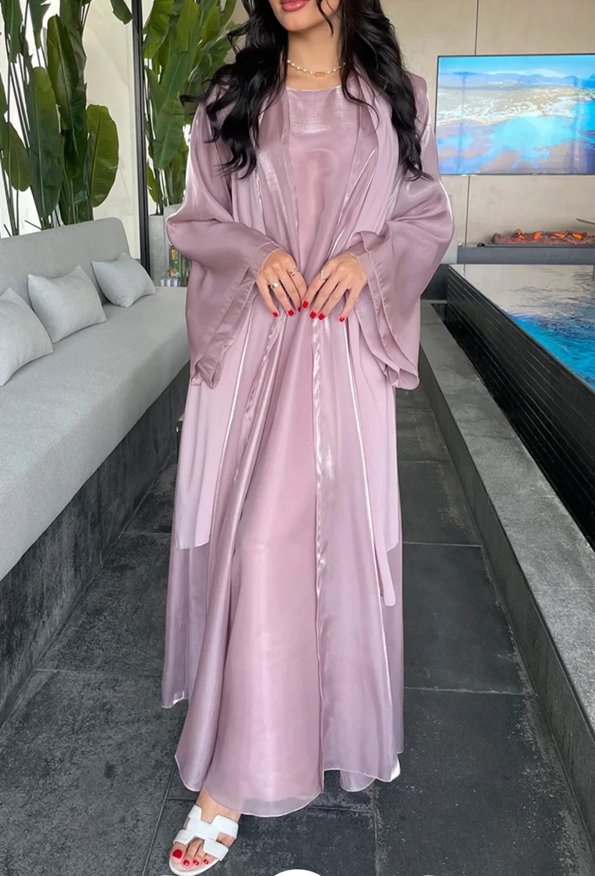 Spring and summer party flash costumes Abaya 250409
