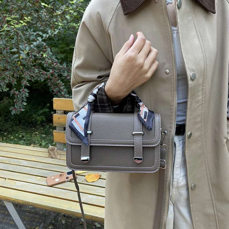 Shoulder Women Adjustable Strap Handbag PU Leather Mini Top-Handle Bag Satchel Purse For Work Travel