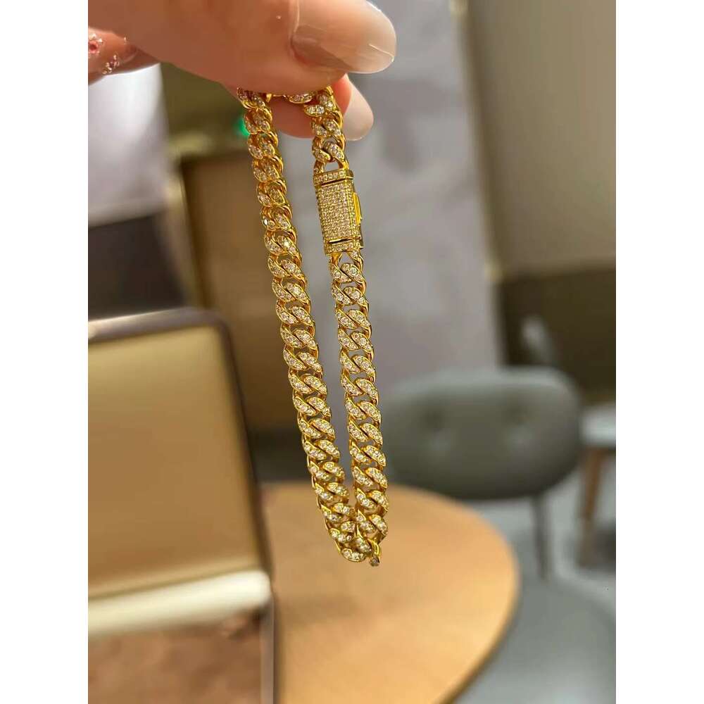 Custom Sier Jewelry Hip Hop Style High Quality 15mm 18mm Moissanite Cuban Chains Unisex Necklace