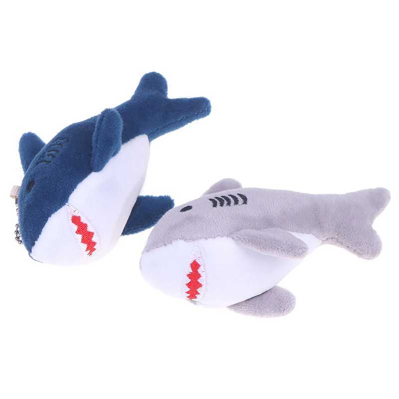 11cm Cute Simulated Shark Plush Pendant Toy Soft Cartoon Whale Filled Doll Backpack Keychain Bag Pendant Childrens Birtay GiftXJ250409