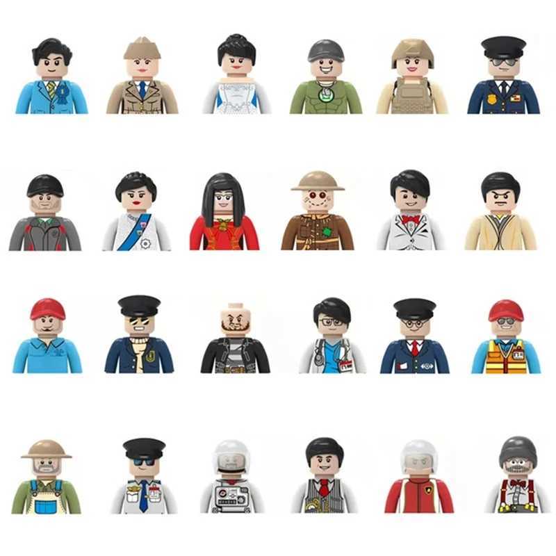 Childrens 3D Home Digital Set Building Blocks City Workers Firefighters Doctors Dolls Bricks Childrens Birthday Toys X250409