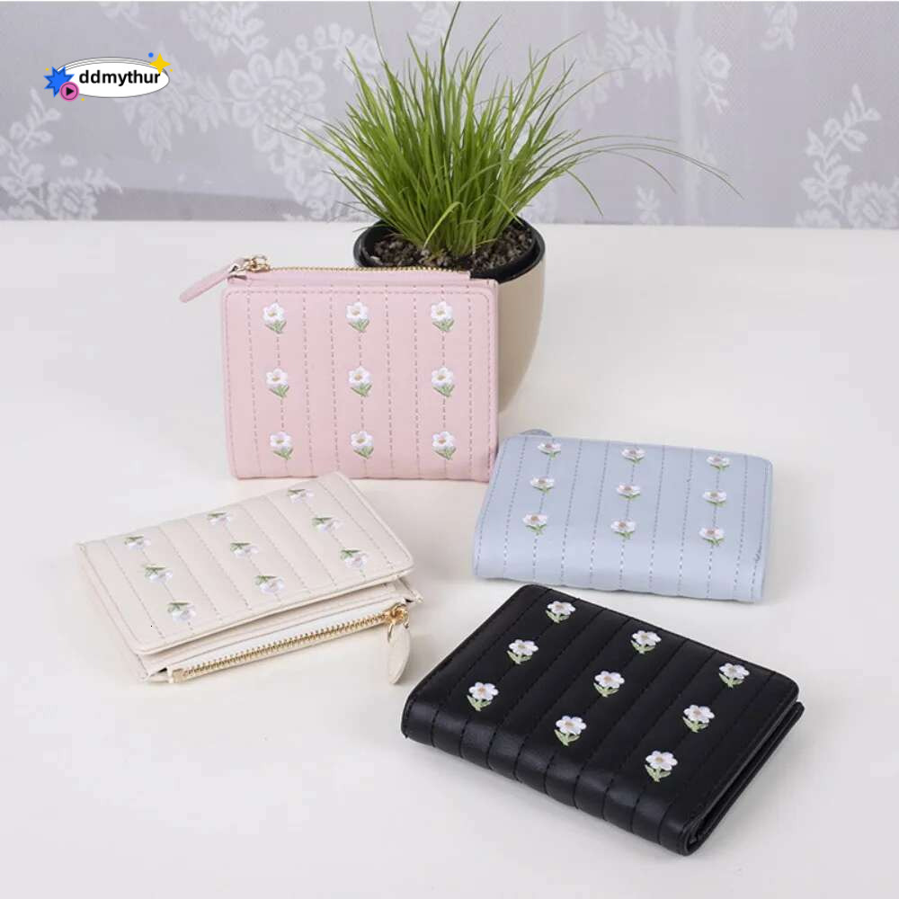 PU Leather Short Wallet New Mini Zipper Money Bag Solid Color wer Card Holders Girl ddmythur