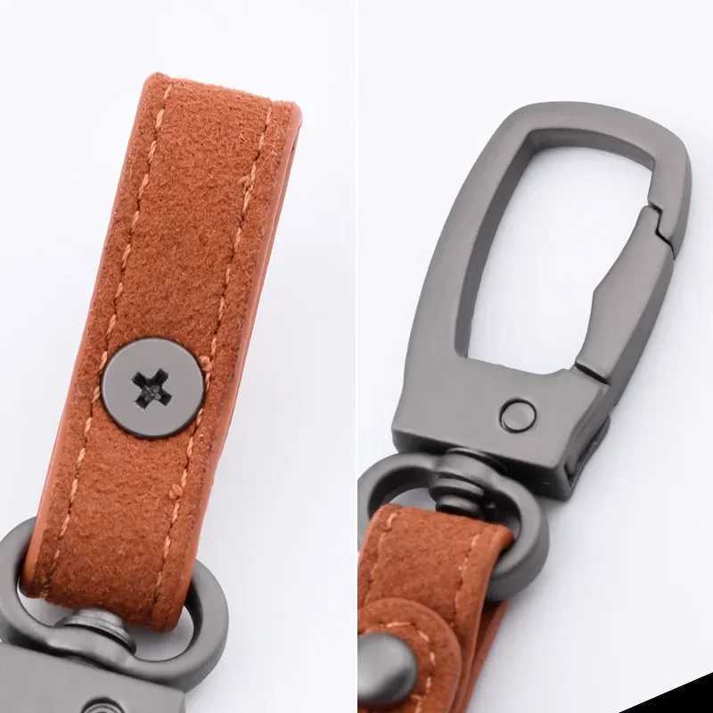 Fashionable handmade keychain genuine leather keychain DIY car keychain keyholder keychain organizer charming keychain accessoriesXJ250409