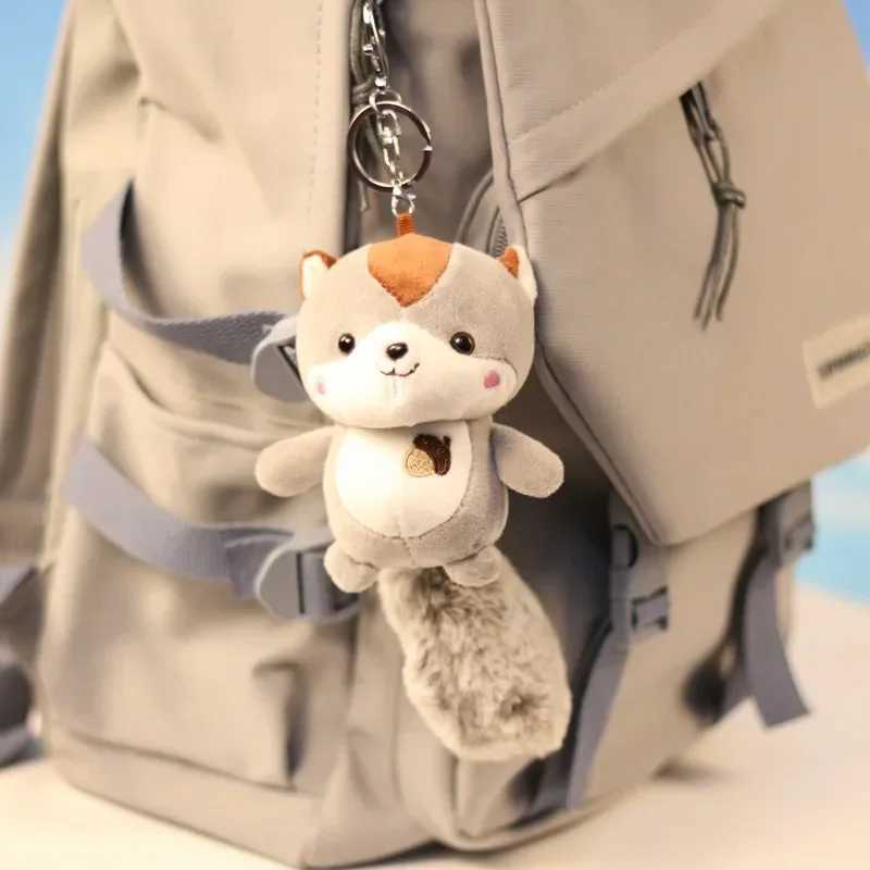 Cute Squirrel Plush Toy Kaii Animal Keychain Squirrel Plush Toy Bag Decorative Pendant Holiday Gift FashionXJ250409