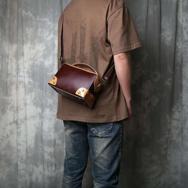 Top Layer Cowhide Retro Crossbody Fashionable And Versatile Handbag Women's Shoulder Bag Genuine Leather