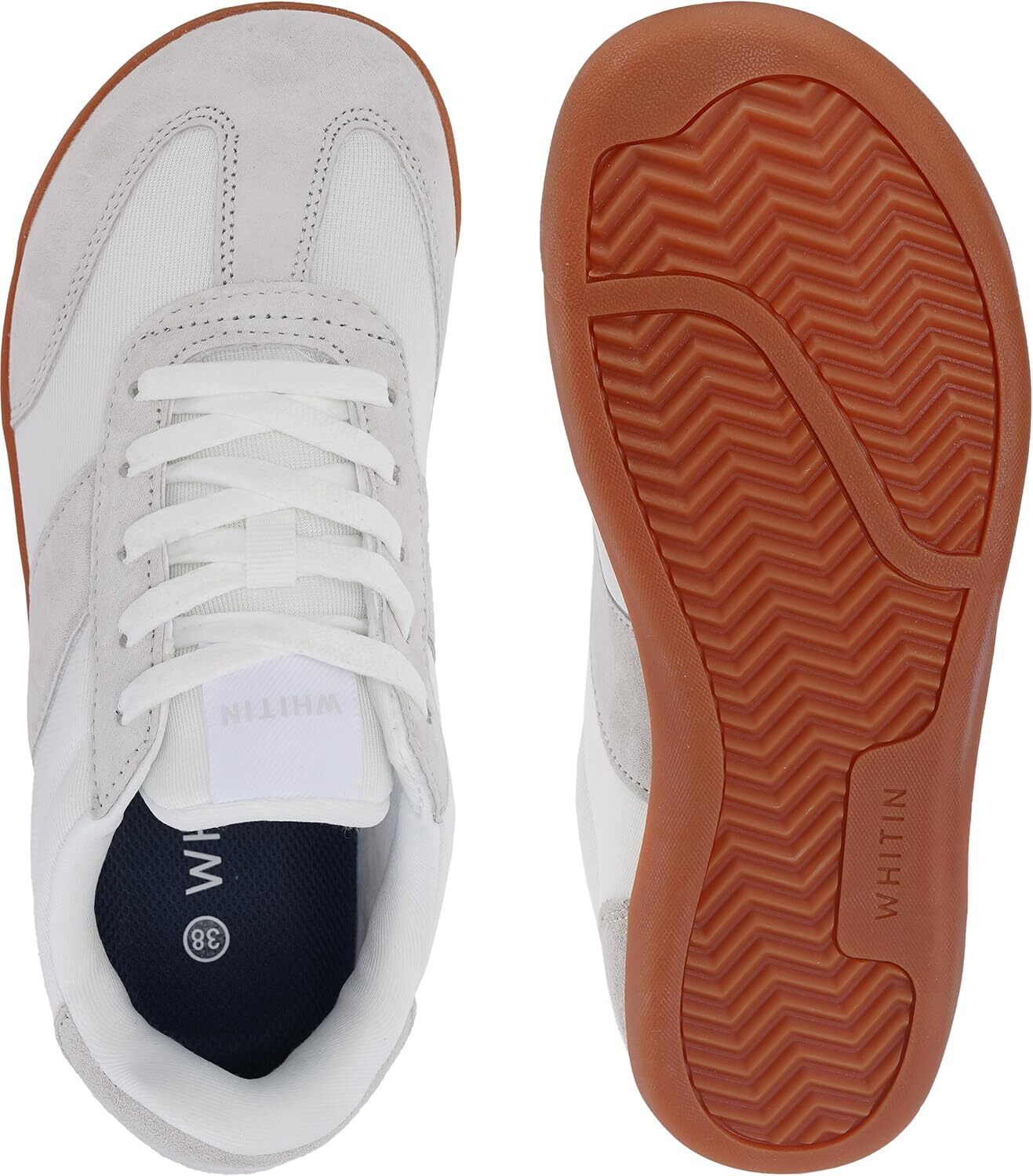 Women's wide toe barefoot shoes | suede patchwork design