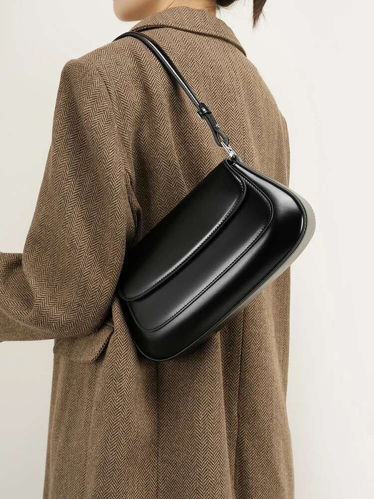 100% Genuine Women Shoulder Korean Style Ladies Cow Leather Crosssbody Armpit Bag Handbag For Street Shopping