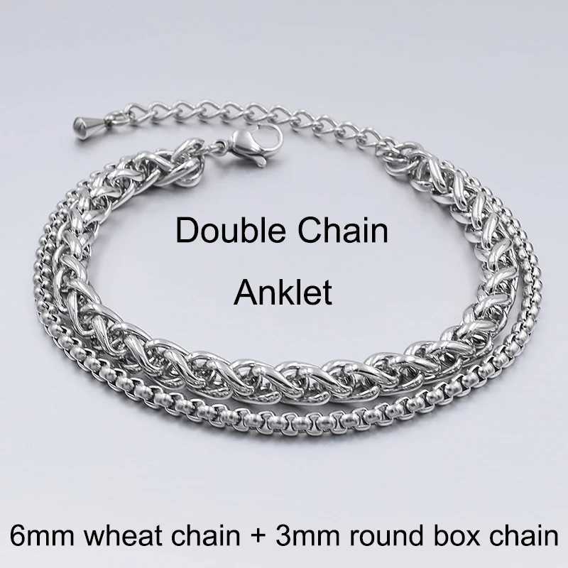 Stainless Steel Anklets For Women Beach Foot Jewelry Leg Chain Ankle Bracelets Men or Women Holiday Accessories 2019 New Z250408