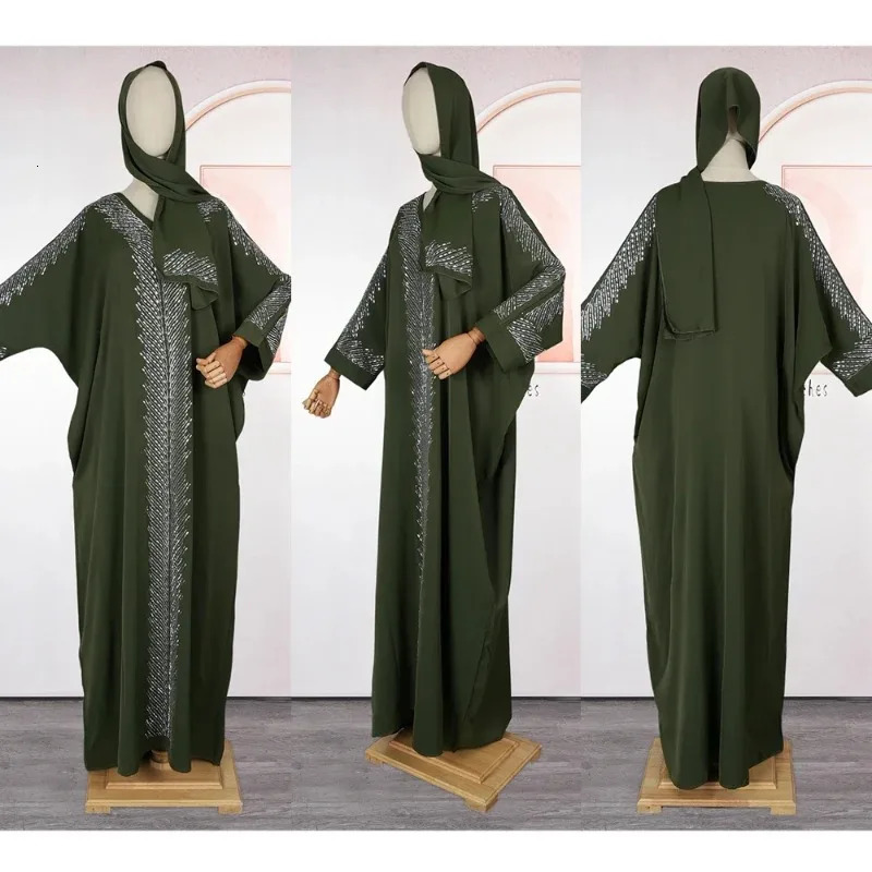 Abayas Women Dubai y African Muslim Fashion Dress Caftan Marocain Evening Party Boubou Robe Djellaba 250409