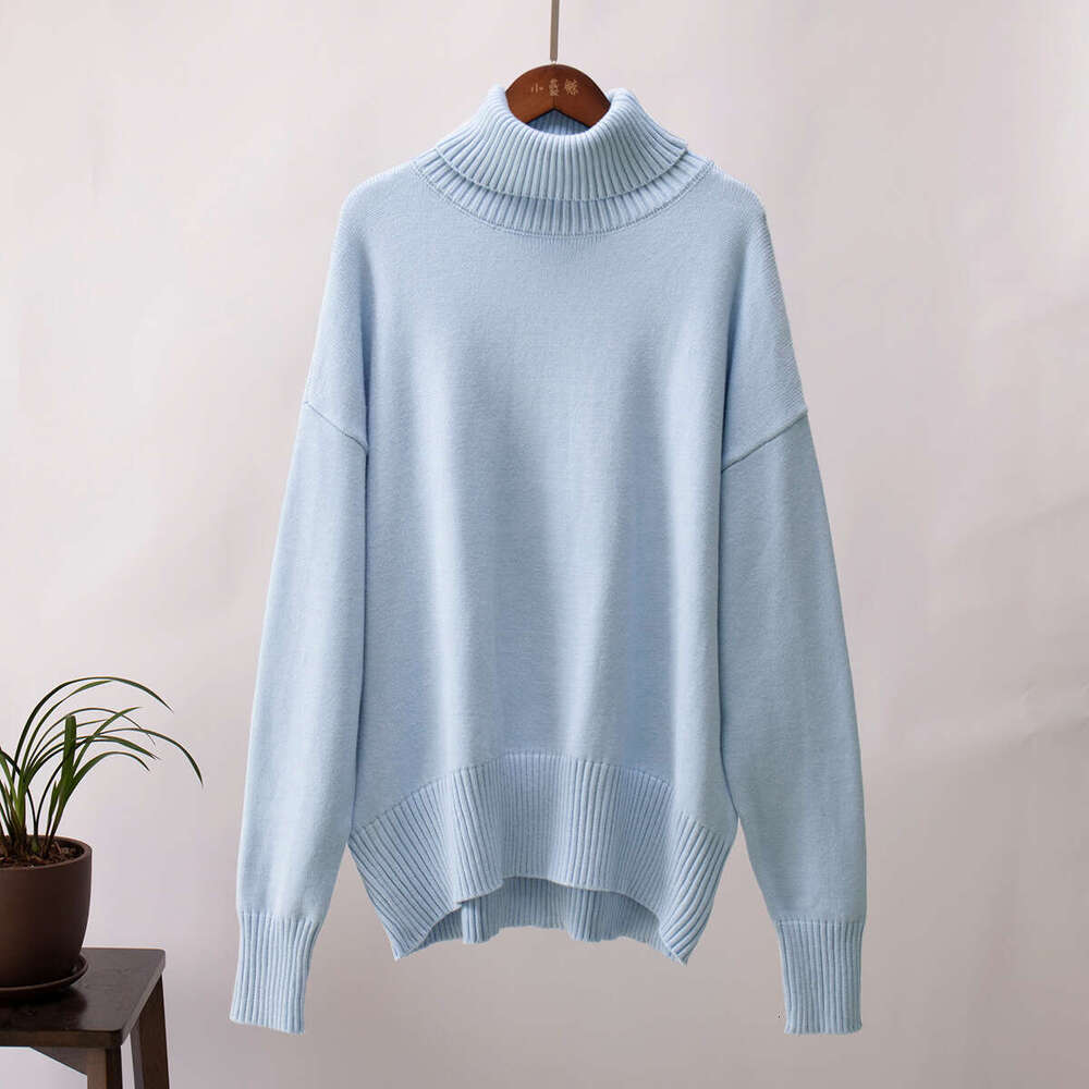 Solid Color Turtleneck 2025 Autumn Winter Comfortable Loose Classic Versatile Elegant Pullover Sweater women's knitwear
