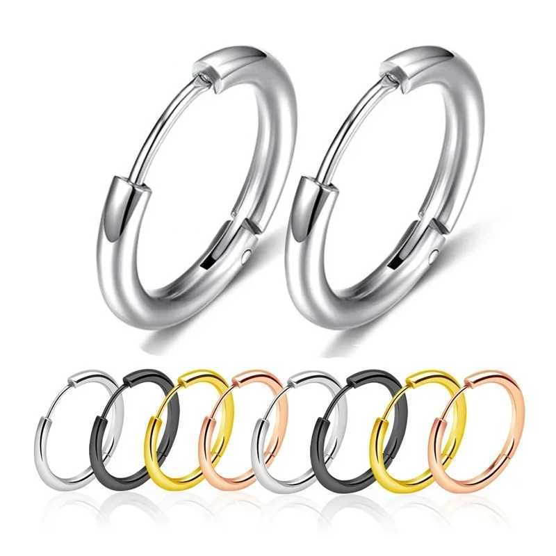 10/20Pcs Minimalist 316L Stainless Steel Small Hoop Earrings For Women Man Classic Round Earrings Fashion Ear Piercing Jewelry Z250408