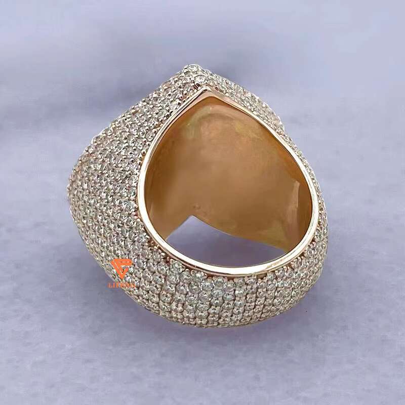 925 Silver VVS Baguette Moissanite Heart Shape Ring Fashion Jewelry in White Yellow Rose Gold Plating for Engagement or Gift