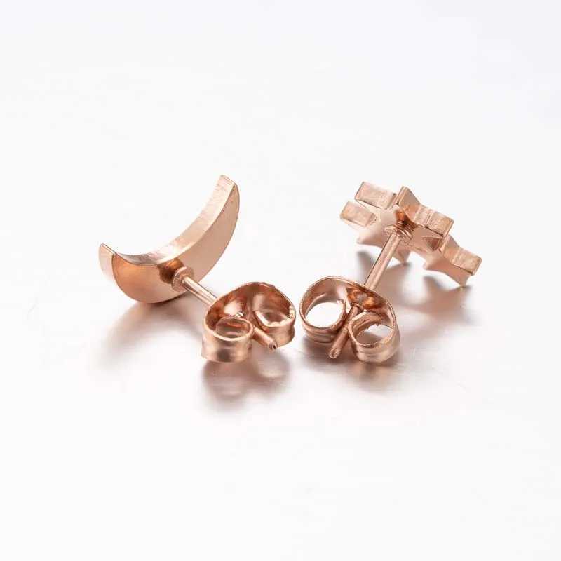 Fashion Simple Small Star Black Stud Earrings For Women Piercing Ear Surgical Steel Earring Jewelry Accessories Pendientes Mujer Z250408