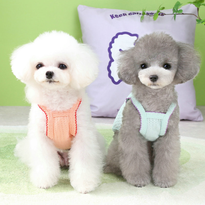 Female Pet-Friendly Lovely Dot Dog Dress with Charming Skirt Design for Weddings & Parties