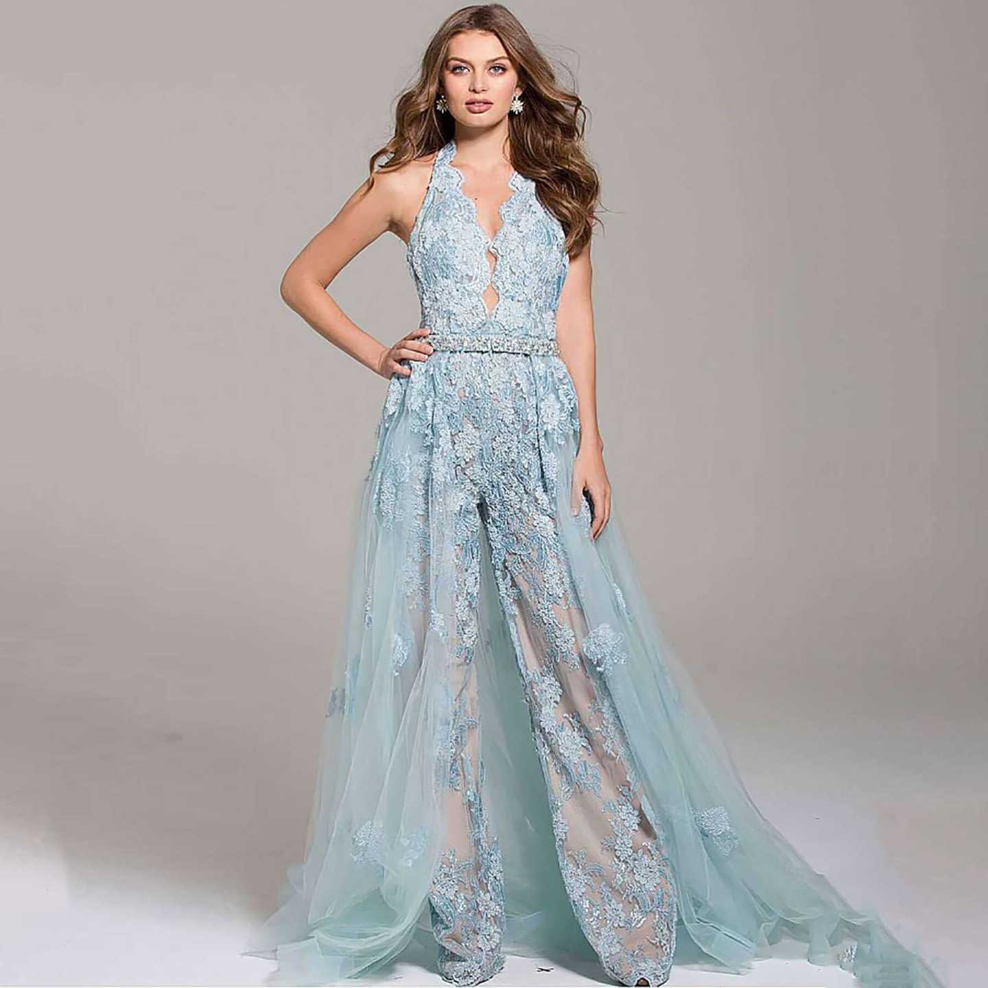 Prom Gown Fashion Show Dress Jumpsuits Evening Dress Party Dresses Prom Dresses Bridal Gowns Robes De Mariee Size Customized vestido de novia L25670