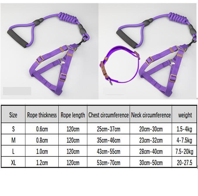 Update Pet Leash Collar Supplies Nylon Dog Rope And High Quality Chest Back Set
