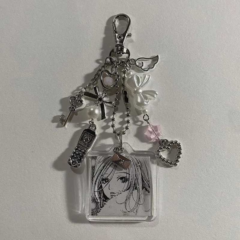 Hachi keychain bead phone charm Y2K handmade productionXJ250409