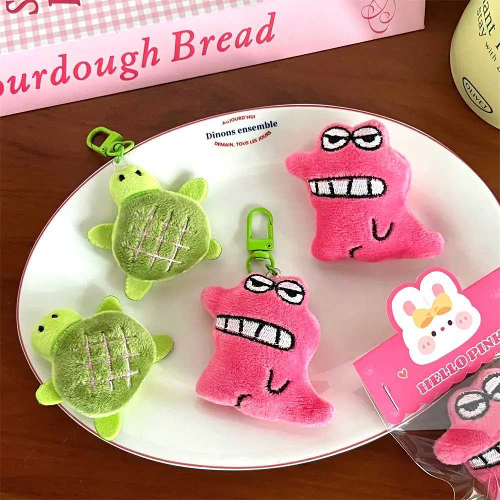 Cute and lovely pet bag pendant cartoon plush Iittle crocodile turtle doll keychain pendant girl backpack pinXJ250409