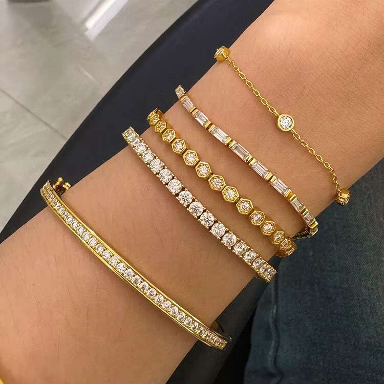 Luxury Tennis Bracelet Women Men Accessories 925 Sterling Silver Custom 3mm CZ Diamond Tennis Bracelet