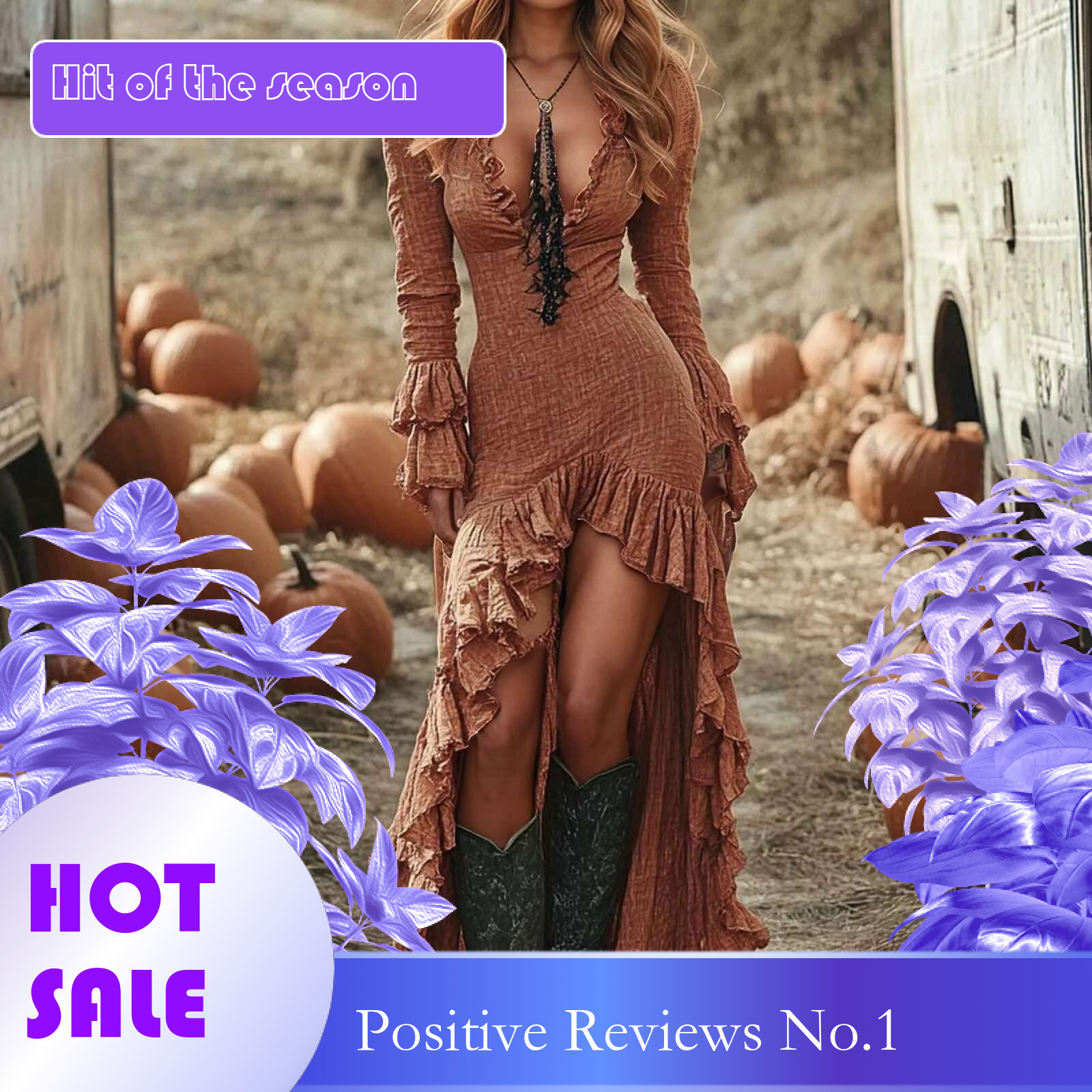 Dongdumaoyi Ethnic Retro Solid Ruffle Irregular Dress Women Spring V Neck Slim Party Long Autumn Butterfly Sleeve Boho Maxi