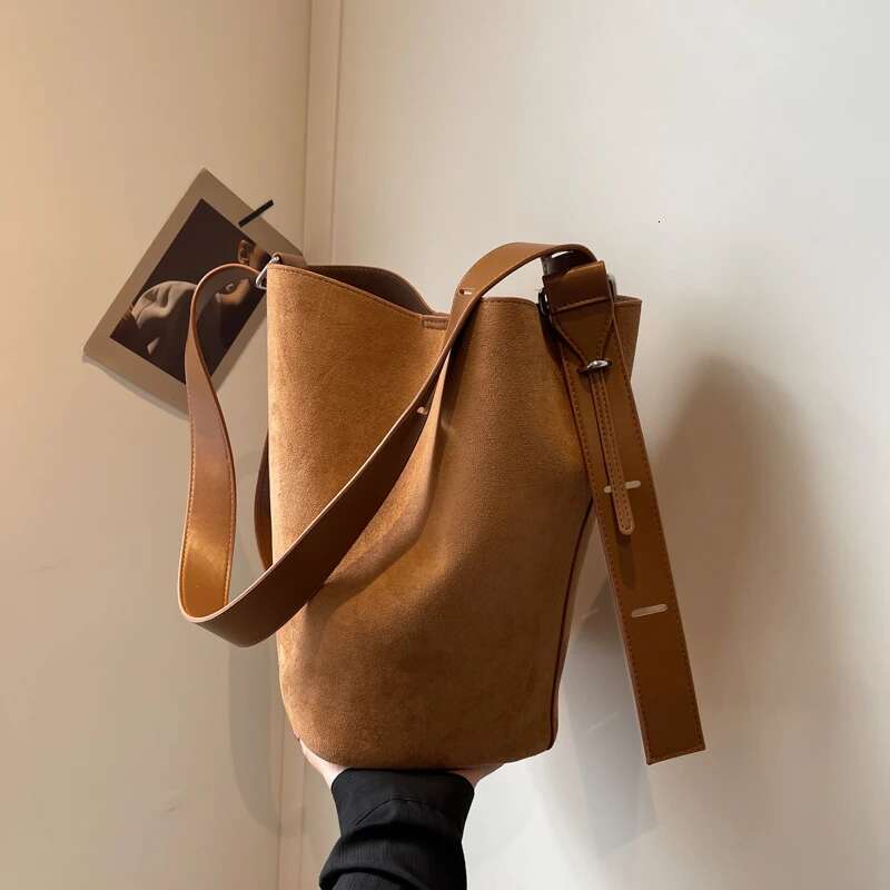 Meet You New PU Leather Shoulder For Women Simple Design Large Capacity Bucket Crossbody Bag 2 Pcs/Set Handbags And Purses