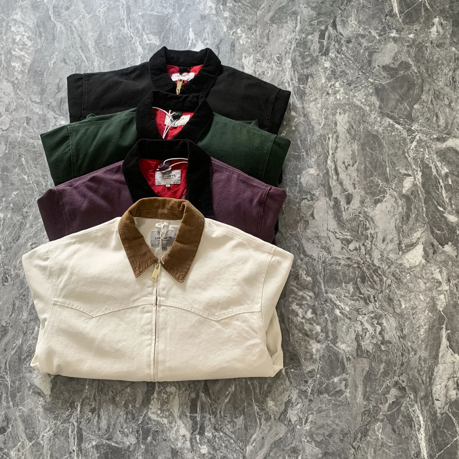 High quality vintage canvas wash jacket salad vest clean fit zipper loose regular length other materials 250409