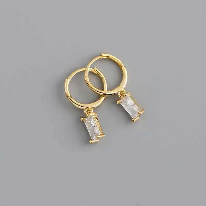 2PC Stainless Steel Little Huggies Hoop Earrings For Women Tiny Crystal Zirconia Pendant Cartilage Earrings Piercing Jewelry Z250408