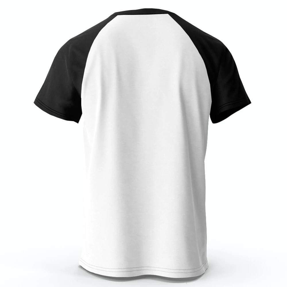 Mens Raglan pullover classic 100% pure cotton ultra-fine T-shirt retro womens summer top old Shcool T-shirt 250402