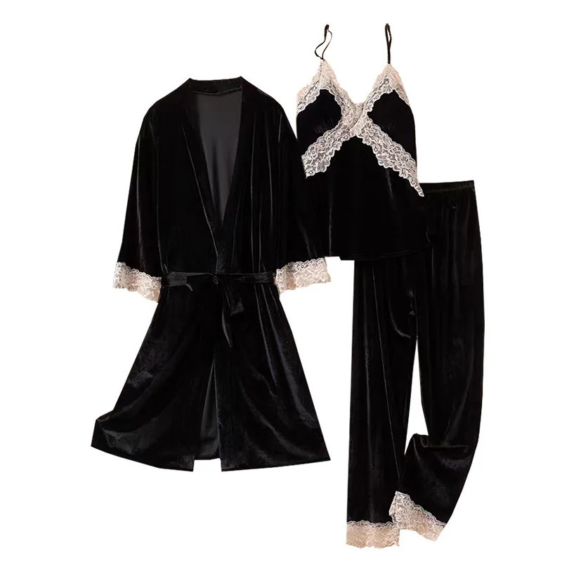 Sexy lace lingerie bathroom silk satin home clothing evening gown sleepwear womens 250409