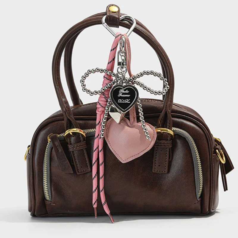 PU womens rope keychain bow charm pendant keychain jewelry girl gift bag decorationXJ250409