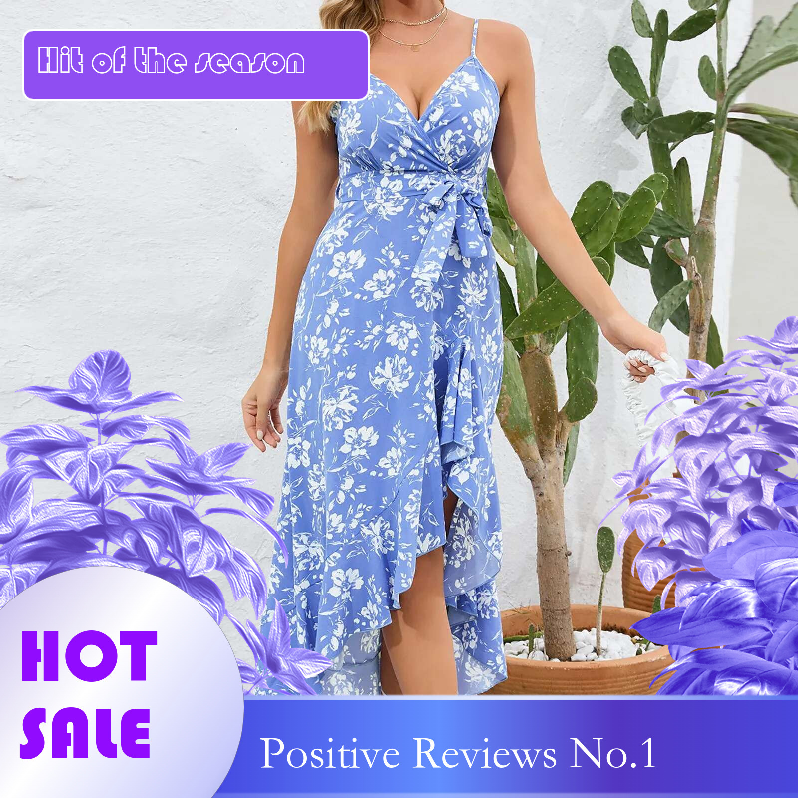 Dongdumaoyi Summer Beach Style Dress For Women Fashion Print Casual Bohemia Vacation Sleeveless Sundress S Sexy V Neck Dresses