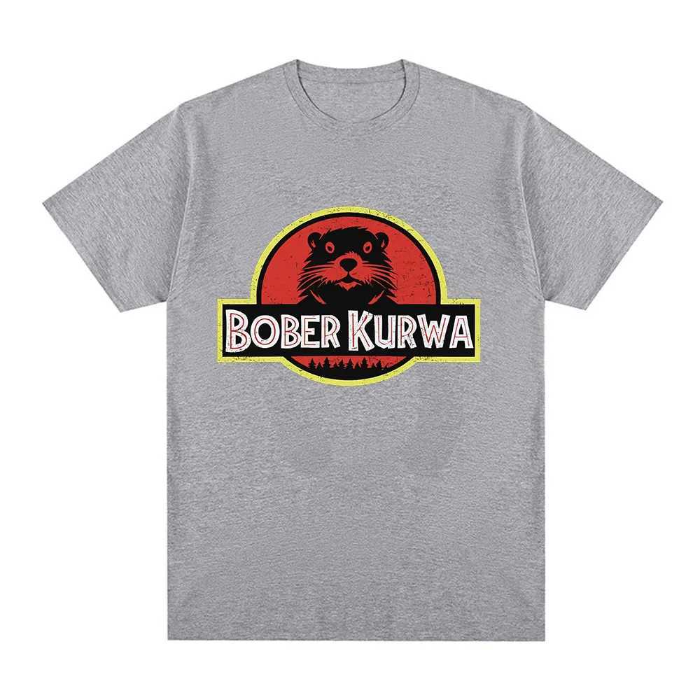 Bober Kurwa Bobr Funny Meme Graphic T-shirt Mens Fashion Hip Hop Short Sleeve Loose T-shirt 100% Cotton Comfortable T-shirtXJ250409