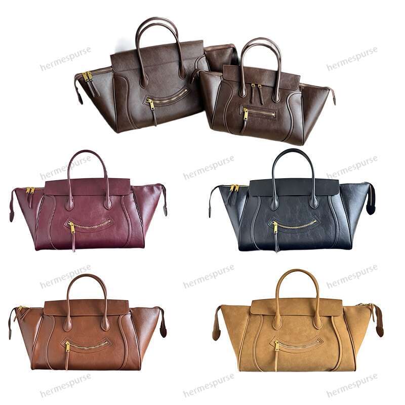 10a Designer handbag Large capacity tote bag Fashion smiling Luggage suede Shoulder bag women Shopping bagmultifunctional bag