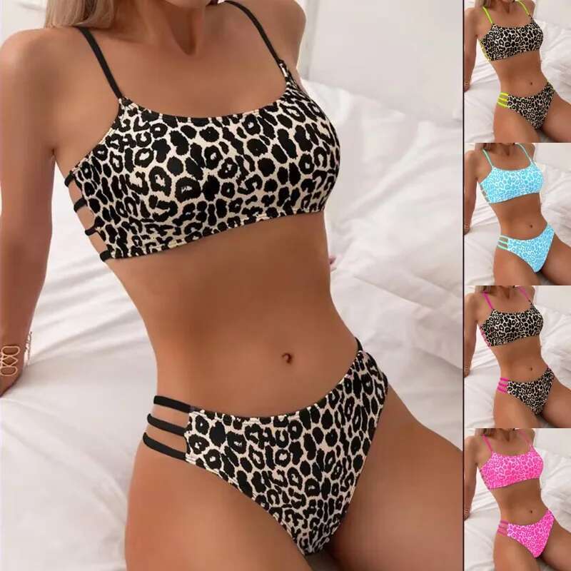 Sexy Leopard Micro Bikini 2025 Women Swimsuit Female Swimwear High Waist Bikinis Sets Brazilian Bandeau Beach Wear Bathing Suit
