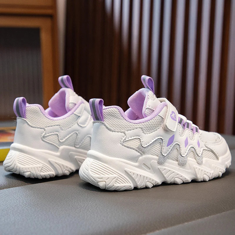 CINESSD Fashion Childrens Running Shoes Comfortable Breathable Mesh Anti slip Soft Bottom Student Running Shoes 250409
