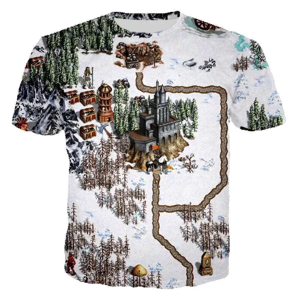 Summer Power Magic Hero Game 3D Printing Men's and Women's Fashion Extra Large Short Sleeve Children's T-shirt Top