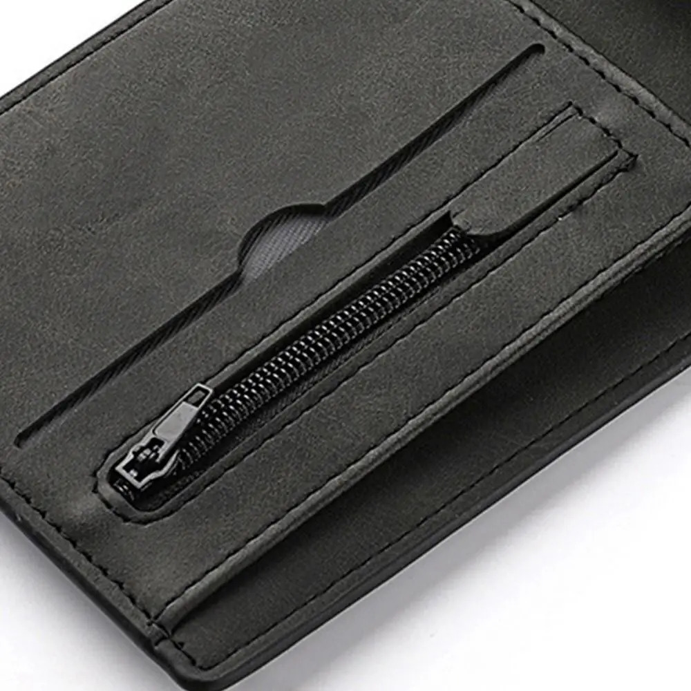 Multi card slot machine mens wallet fashionable folding large capacity coin PU leather short 250408