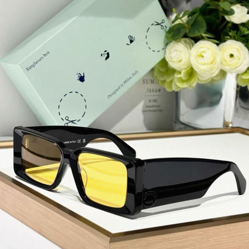 Rectangular large box sunglasses oeri097 fashion designer mens womens luxury sunglasses panel frame wide mirror legs fashionable avant-garde design style UV400