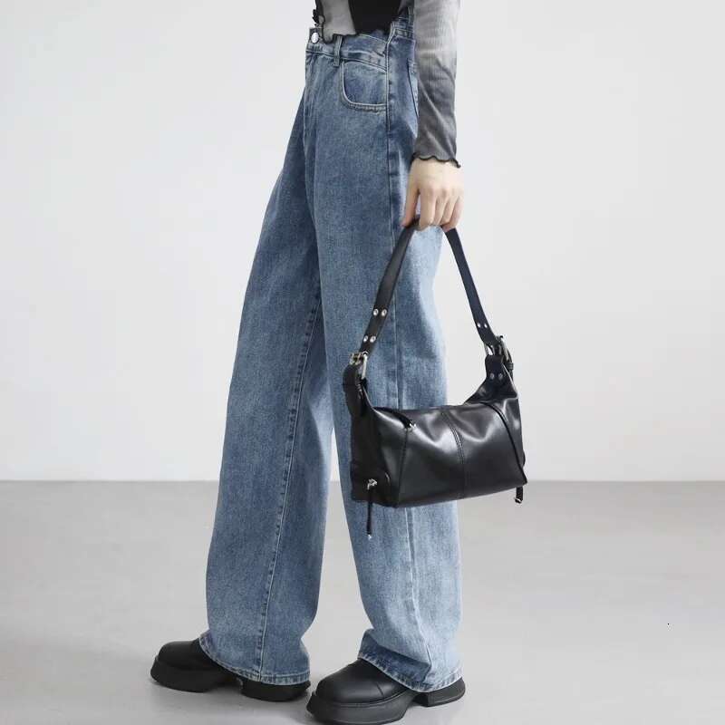 P9690pu Leather Shoulder Fashion Designer Solid Color Underarm Female Small Hobo Bags Cool Girl's Hand Bag