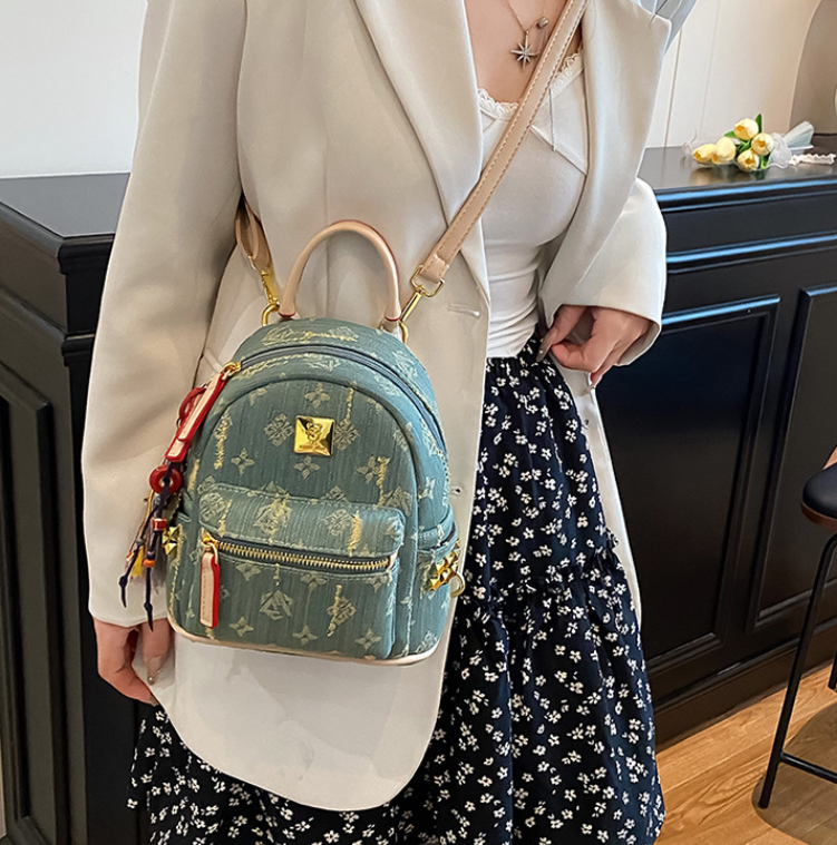 Free Shipping Backpack Set Retro Luxury Style Exquisite Large & Small Combination Daily Outing Versatile Practical Backpack