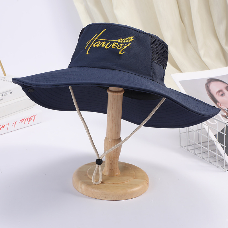 Wide edge breathable outdoor hiking sun hat for men fisherman style camping sun hat for couples simple sun hat 230822