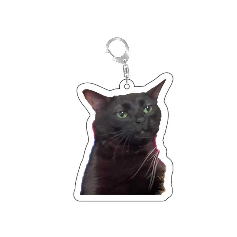Super cute bread popping cat meow meme keychain ring for Accor bag pendant keychain jewelry fan giftXJ250409