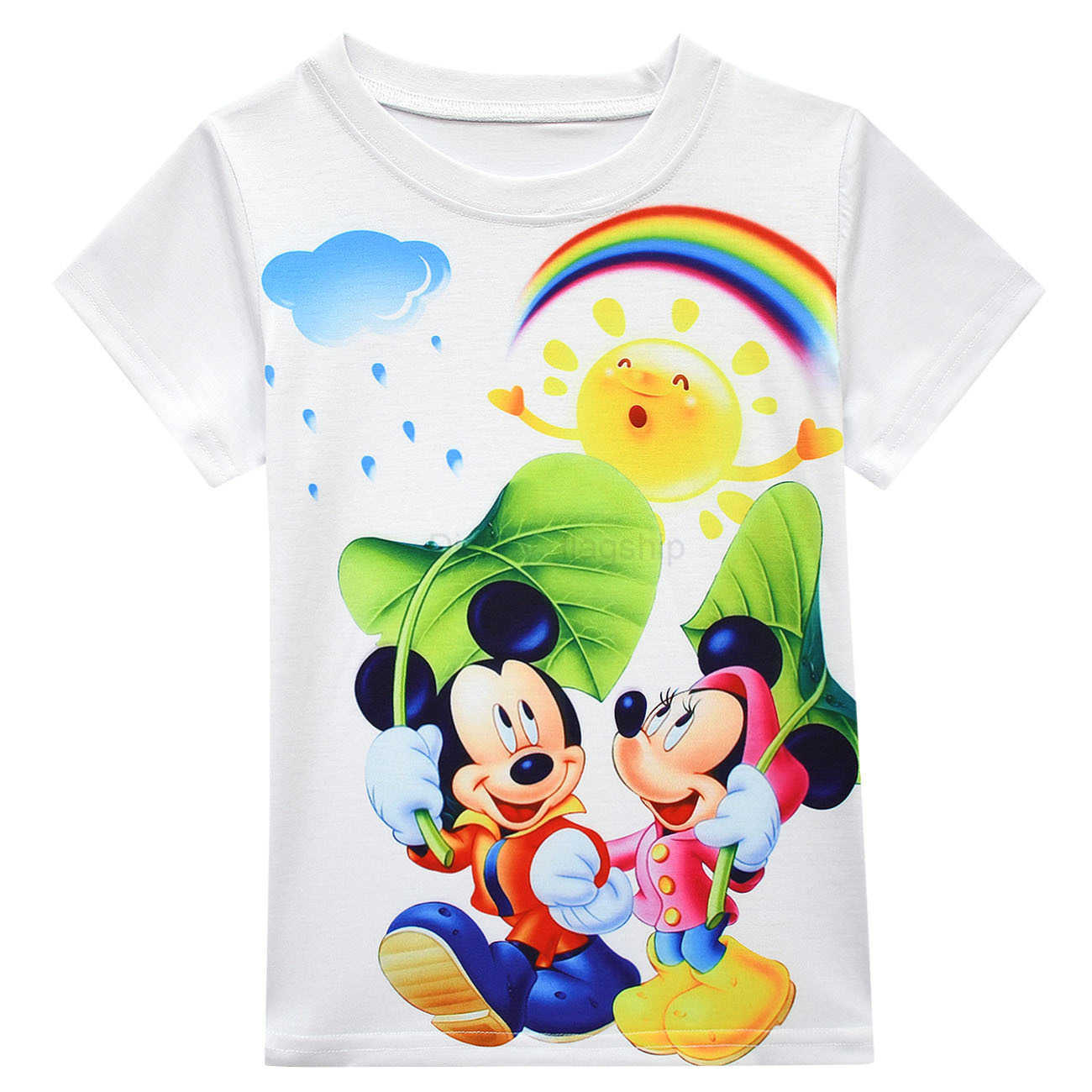 Disney Mickey and Minnie childrens set dress girls three piece set short sleeved skirt bag pleated skirt 3534XJ250409