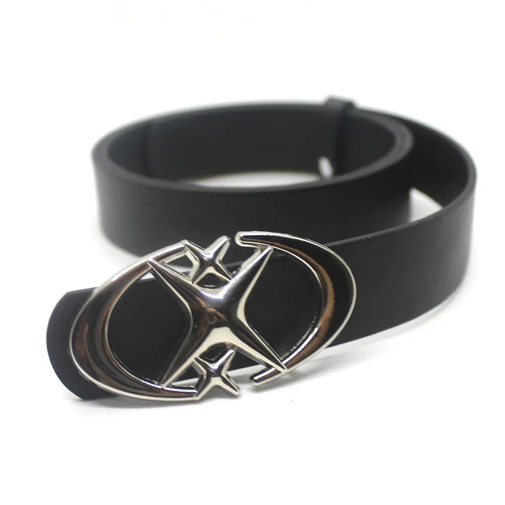 Punk Moon Star Buckle Belt Cross Metal Vintage Gothic Men Women Y2k Belt Pu Leather Waistband Jeans Pants Decorative Belt 250409