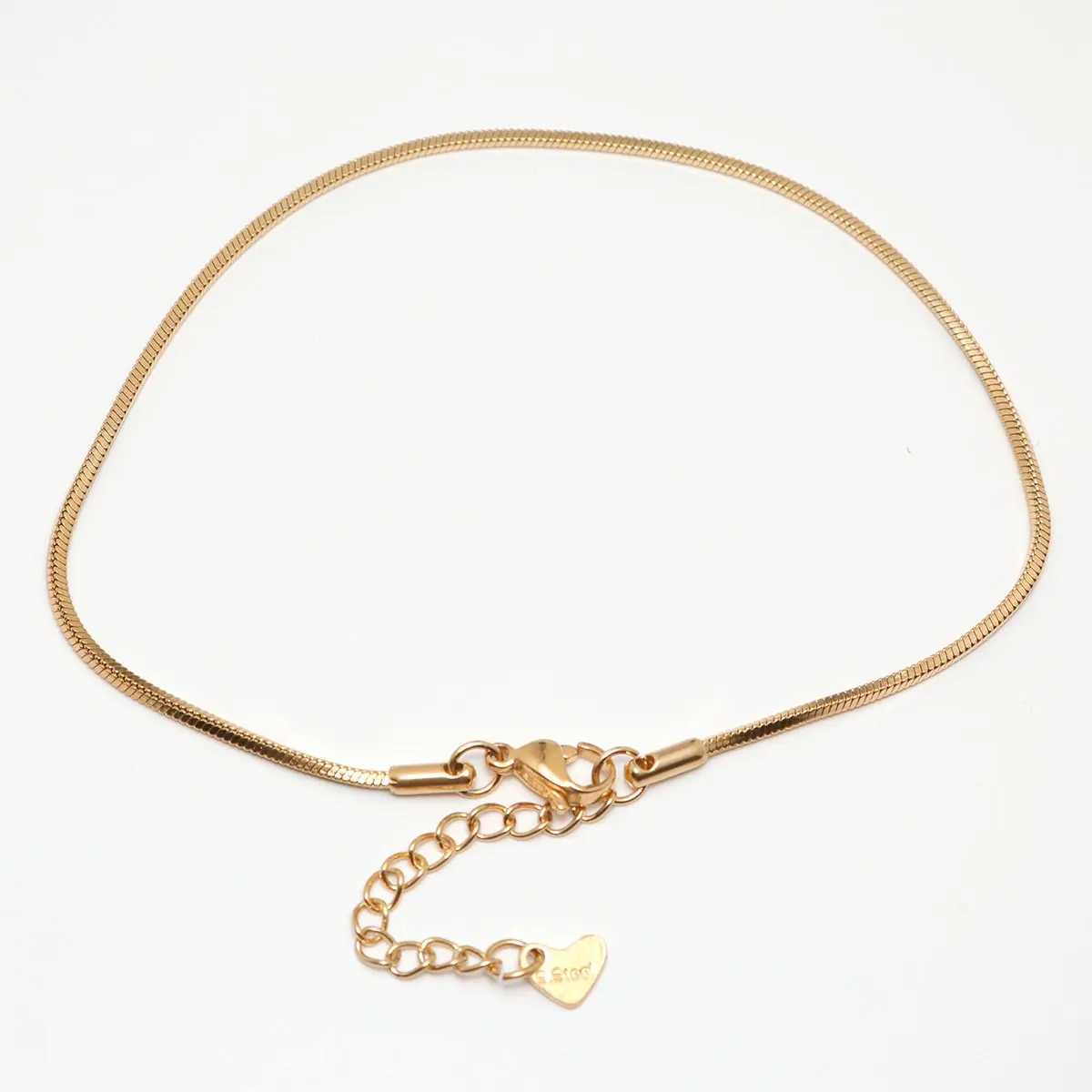 1PC 23.3cm Stainless Steel Anklet For Women Foot Bracelets Jewelry Gold Color Snake Chain Anklet 2021 Trend Birthday Gift Z250408