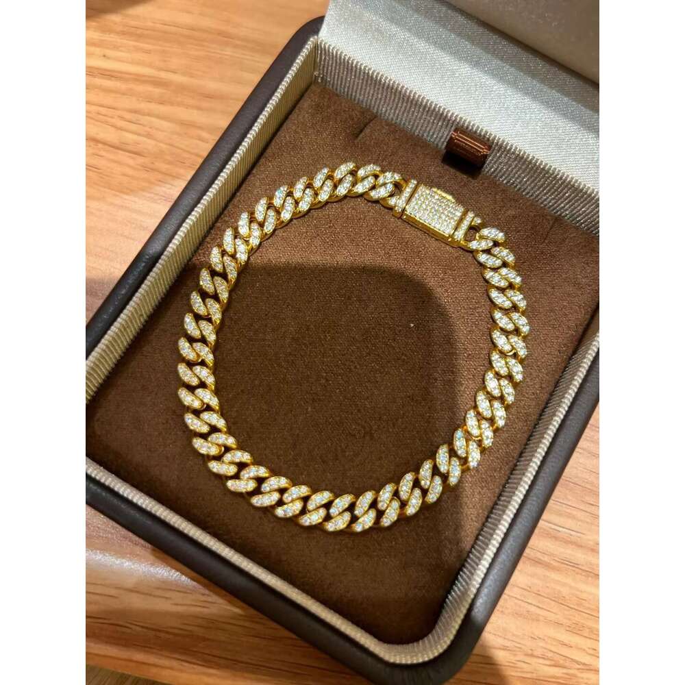 Custom Sier Jewelry Hip Hop Style High Quality 15mm 18mm Moissanite Cuban Chains Unisex Necklace