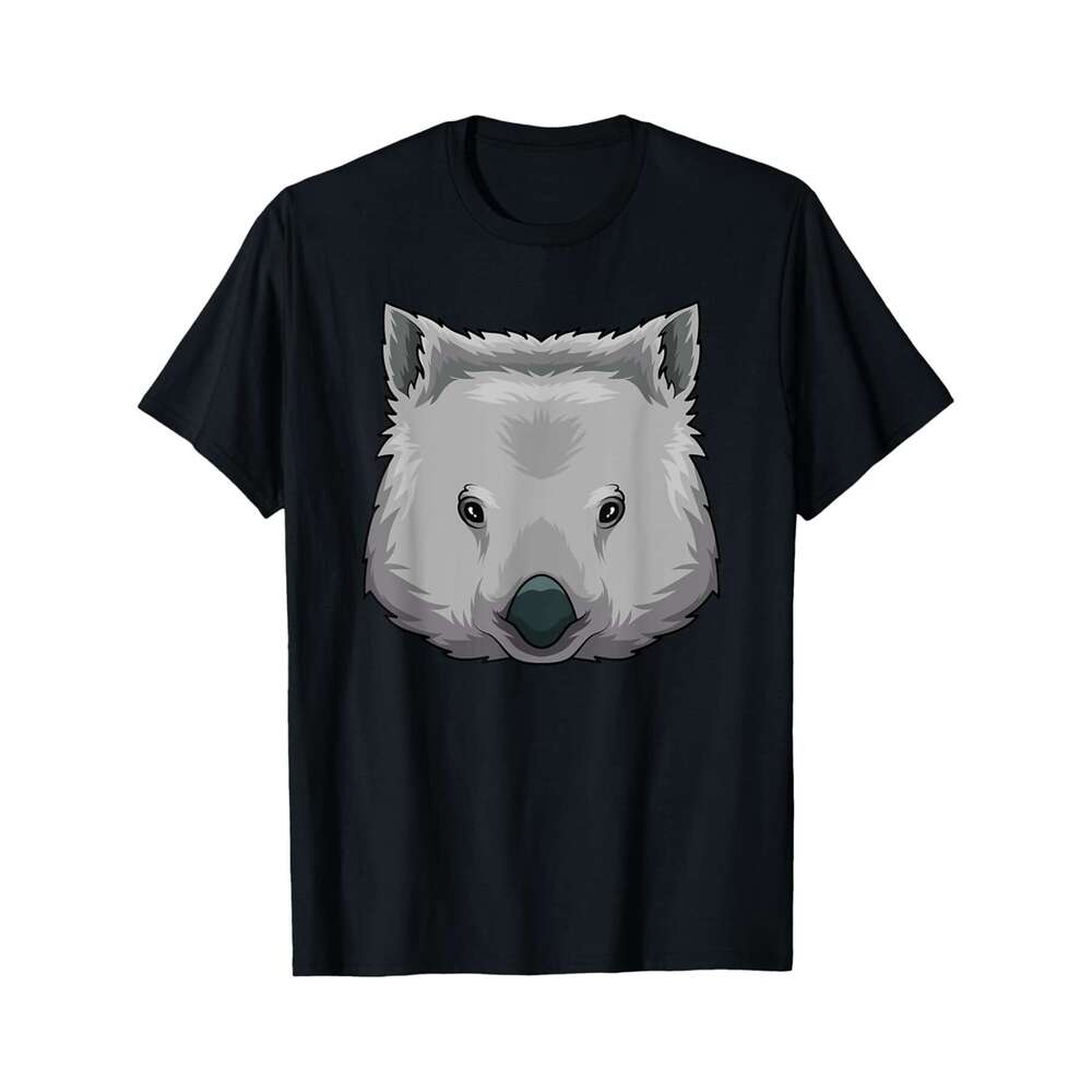 Designer T shirt Wombat Animal Head - Cute Wombat Lover Men Men - 220g Tshits