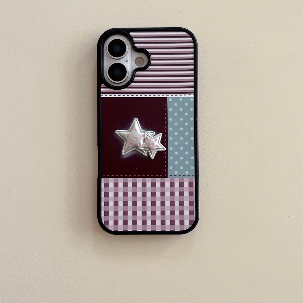 Spliced 3D Star Phone Case Compatible with iPhone 17/16 Pro Max Shockproof Case 15/14 Pro Protective Cover